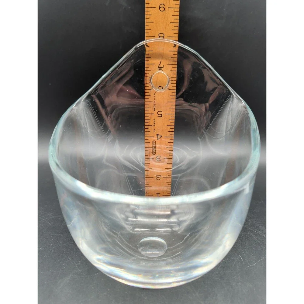 Krosno Poland Hand Blown Art Glass Asymmetrical Wall Pocket Vase